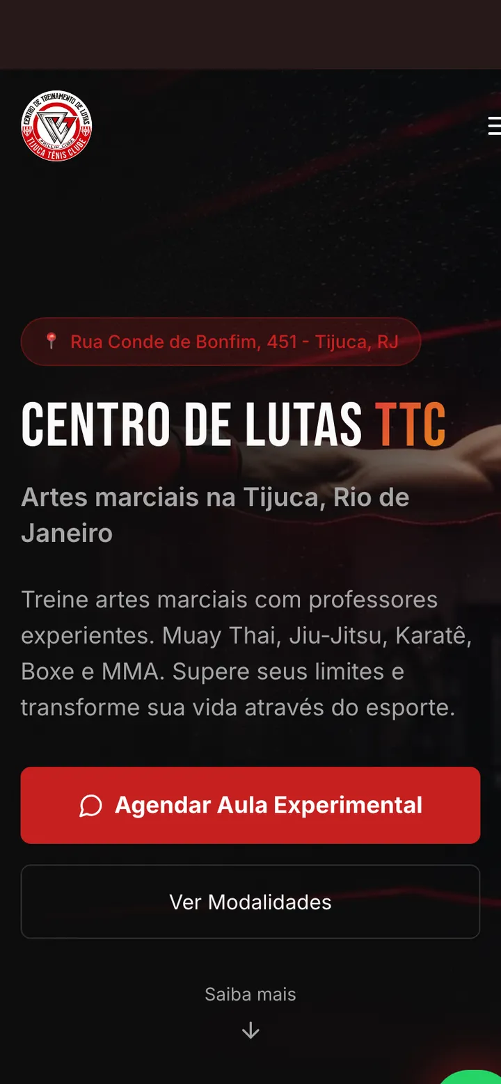 Centro de Lutas — screen 1